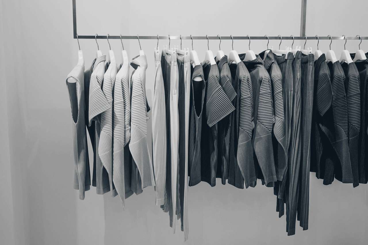 basic-yet-fashionable clothing items in closet