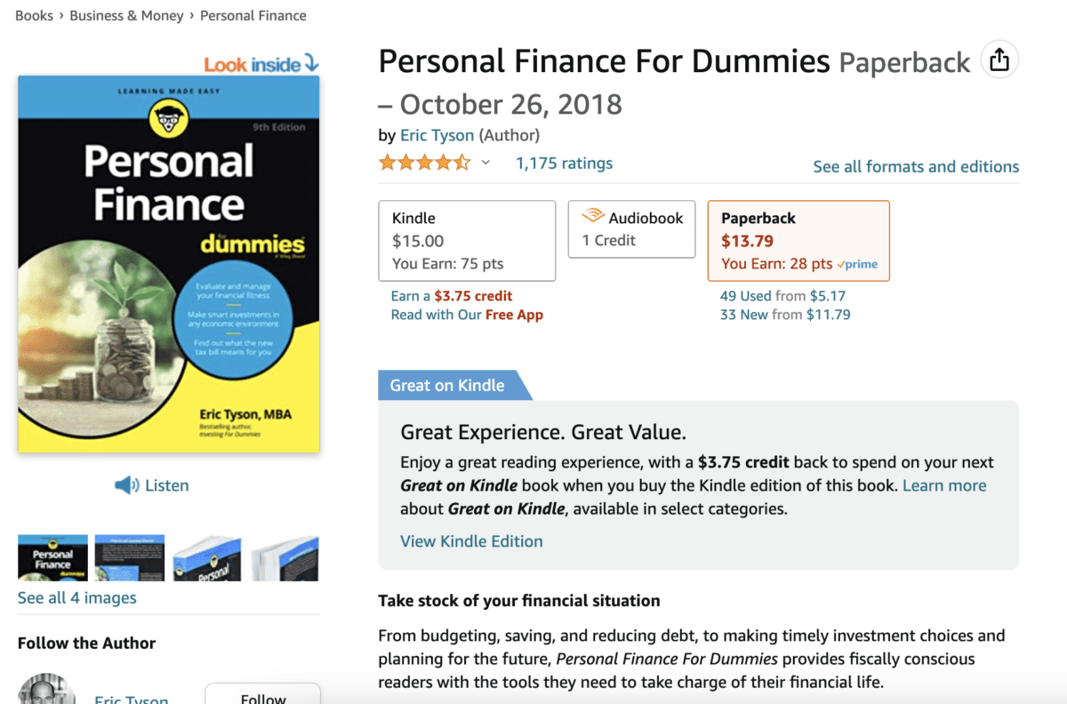Personal Finance For Dummies