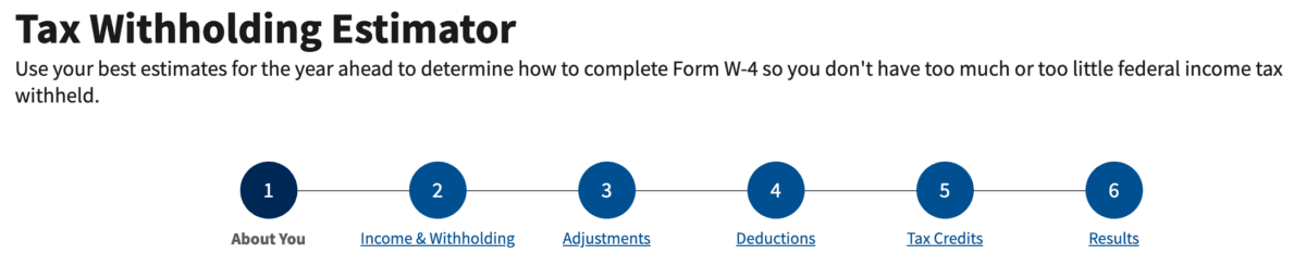 Tax Withholding Estimator