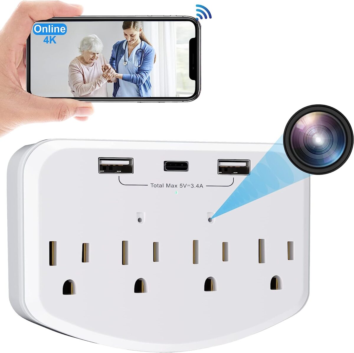 Buedarate Hidden Camera Wall Charger