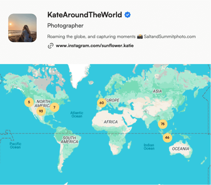 Photospot map-based exploration