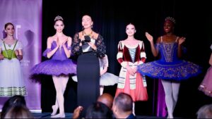 Marina Osipova, founder of Osipova Ballet Academy, receives an award for winning The Best of Mountain View in the “Service” category as the top ballet studio in Mountain View.