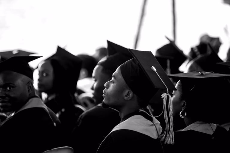 diverse group of business founders at graduation event