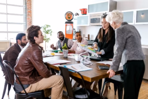 investors reviewing startup pitch deck