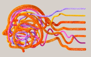 Abstract representation of an AI brain or network with glowing connections