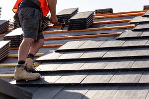 Roofing materials on a building project