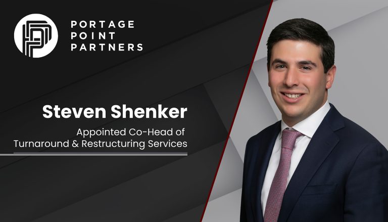 Steven Shenker of Portage Point Partners, appointed Co-Head of Turnaround and Restructuring Services, in a business suit.