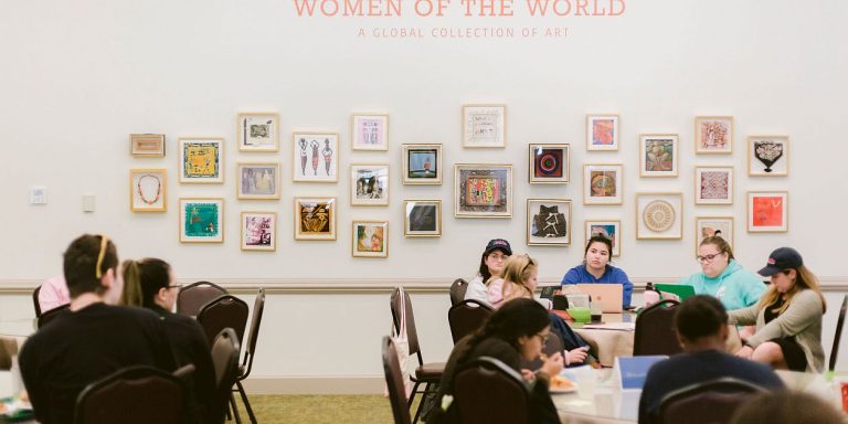 Sweet Briar College students studying together