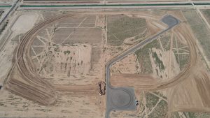Aerial view of the graded Nikola manufacturing site and test track